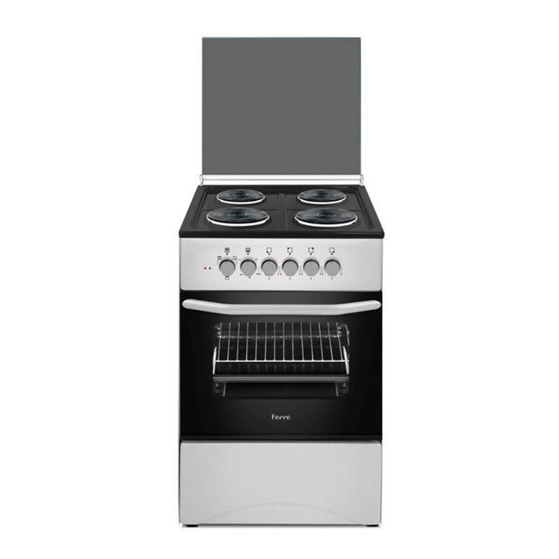 Ferre 50 50 Silver Free Standing 4 Plate Electric Oven- F5C04E3.T.S